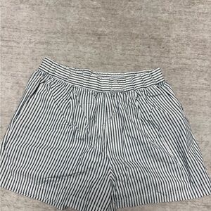 Uniqlo Black and White Striped High Waist Shorts
